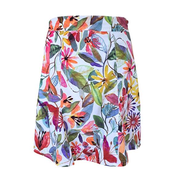 RipSkirt Hawaii Wrap Mini Skirt Small Length 2 Wildflower Watercolor Travel Beac - Picture 3 of 8